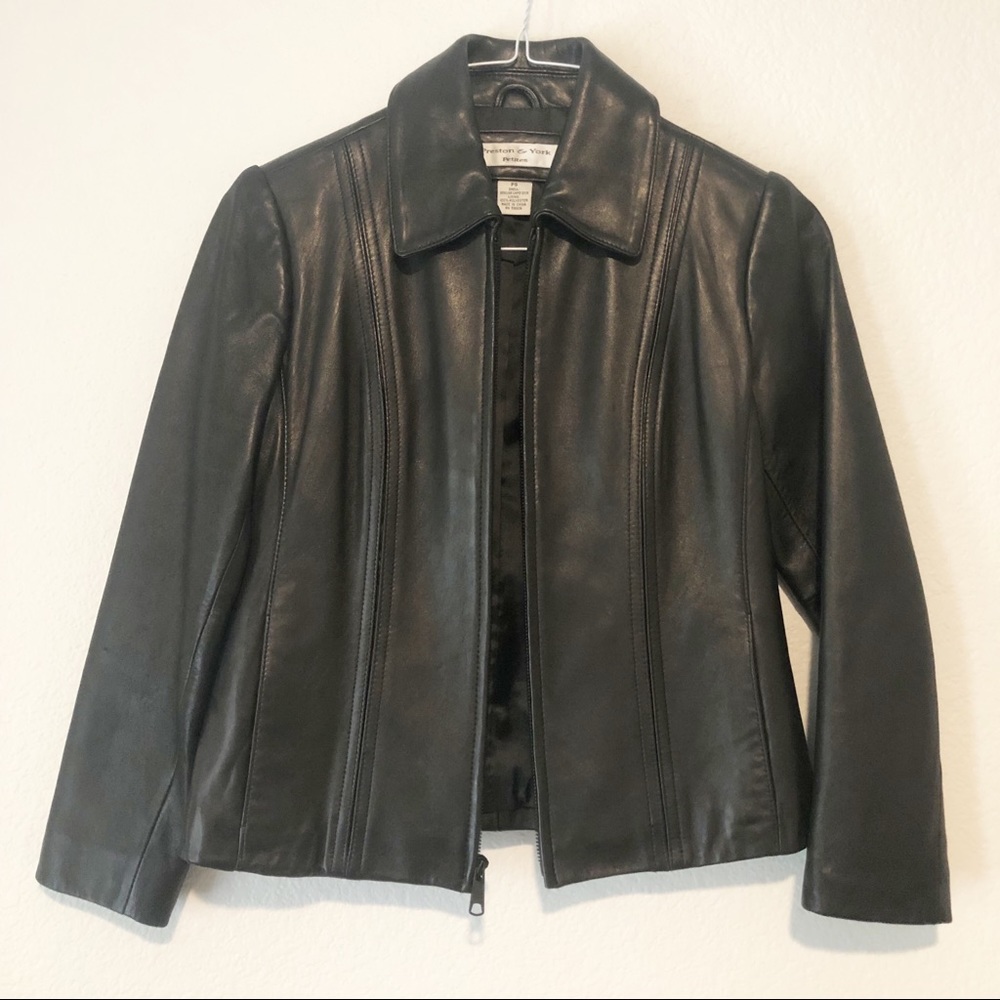 Like New Black Lambskin Leather Jacket